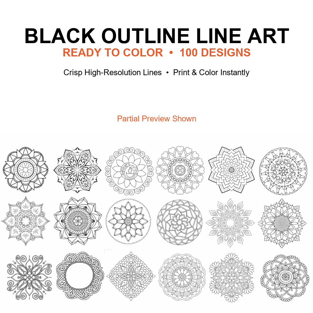 100 Mandala Coloring Pages